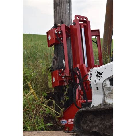 skid steer pole clamp|ez spotter pole setter.